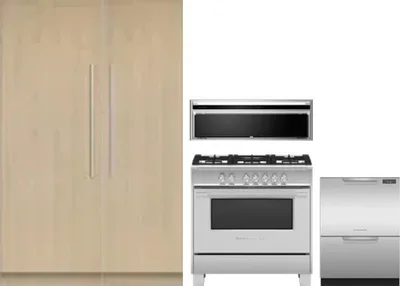 5 Piece Package Includes Refrigerator, Freezer, Range, Hood And Dishwasher